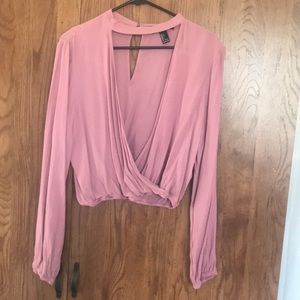 V neck long sleeve